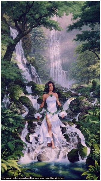 Jeune fille à la rivière